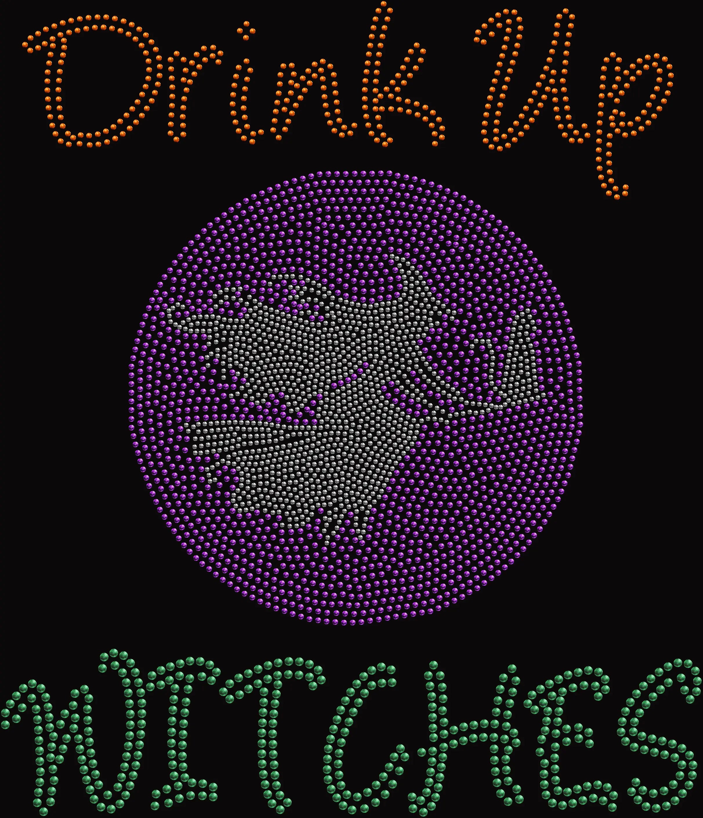 Drink Up Witches - 85 Drink Up Witches Rhinestone Shirt, Halloween Bling Tee